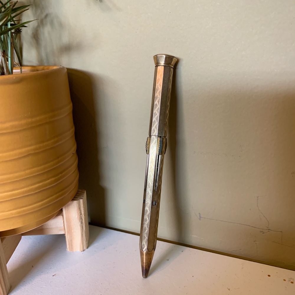 Vintage Gold Plated MultiColored Mechanical pencil